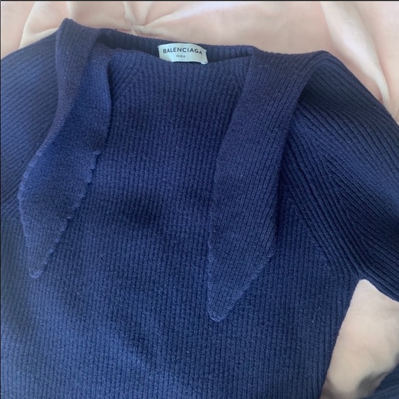 Balenciaga sweater stunning shapely navy XS - Picture 2 of 6